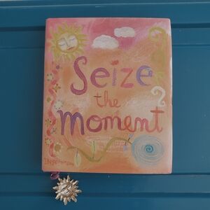 Ruth Cullen Seize the Moment Mini book Pink and Blue Coffee Table Book Accents